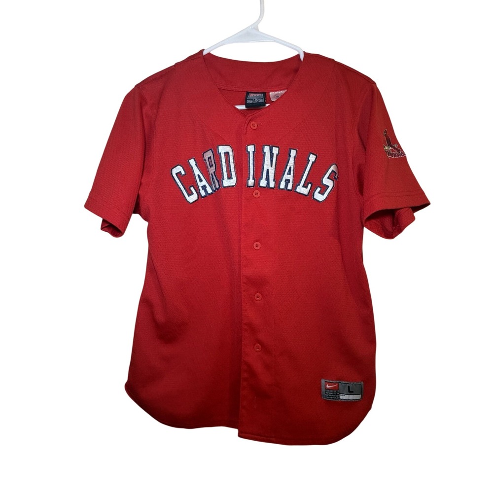 Nike Team St. Louis Cardinals Jersey Red Genuine MLB Youth Large GR8 Shape ✅Out